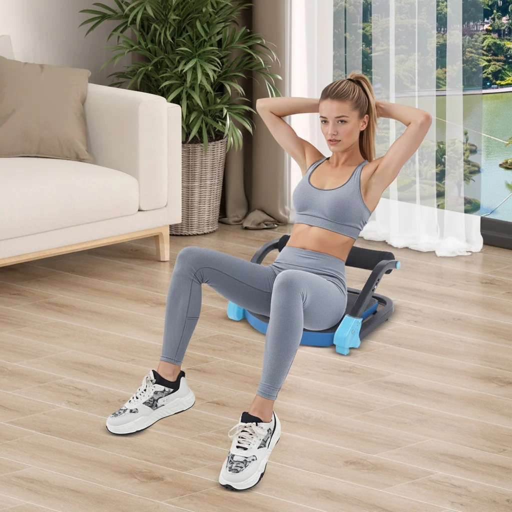 Ab Machine Adjustable Resistance Iron Ab Trainer Home Gym - Image 6