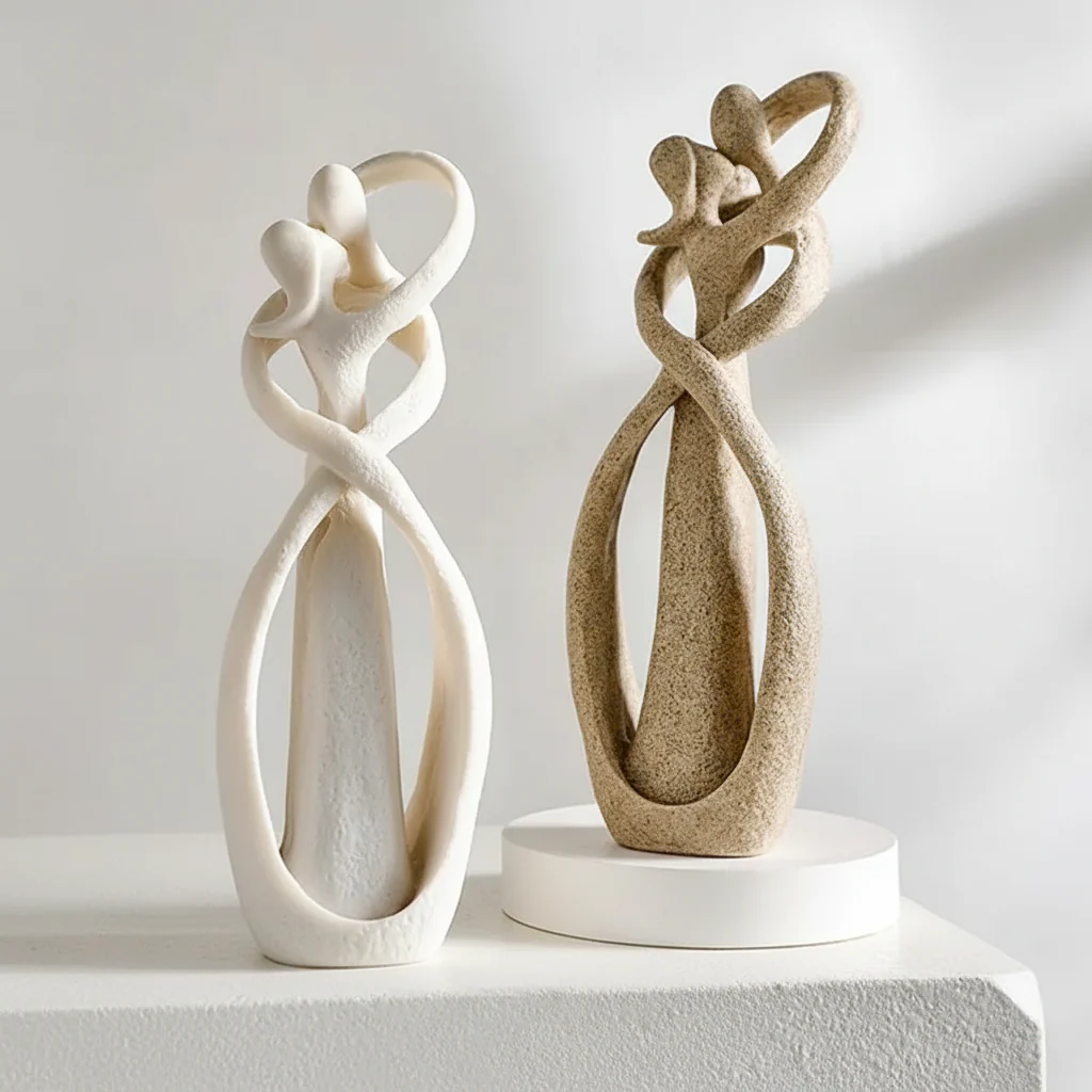 Abstract Sculpture Modern Resin Couple Figurine Home Decor - Image 5