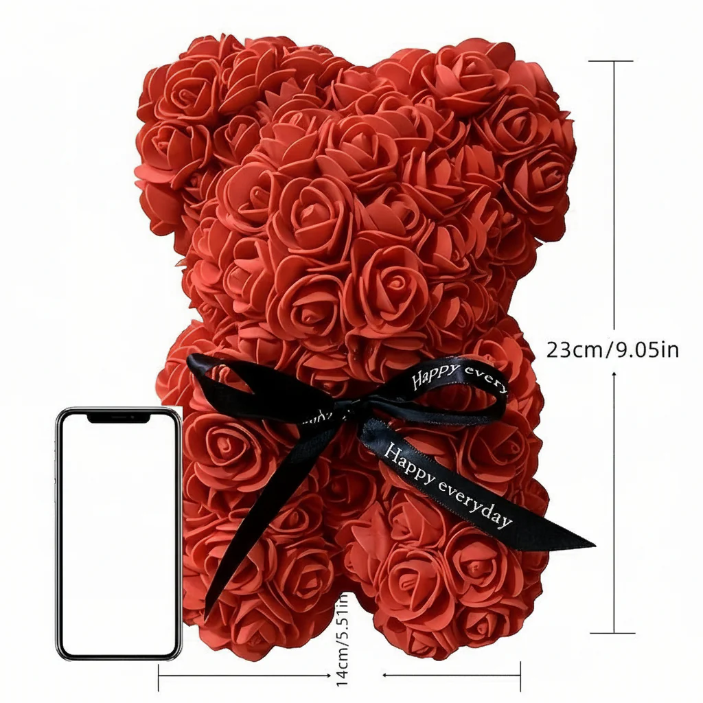 Artificial Flower Rose Bear Foam Valentine’s Gift - Image 13