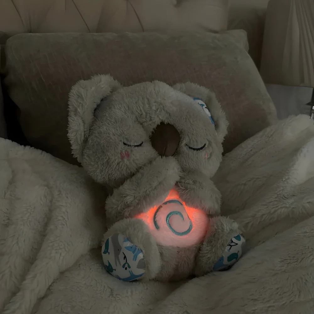 Baby Sleep Toy Breathing Light Plush Bear - Image 2