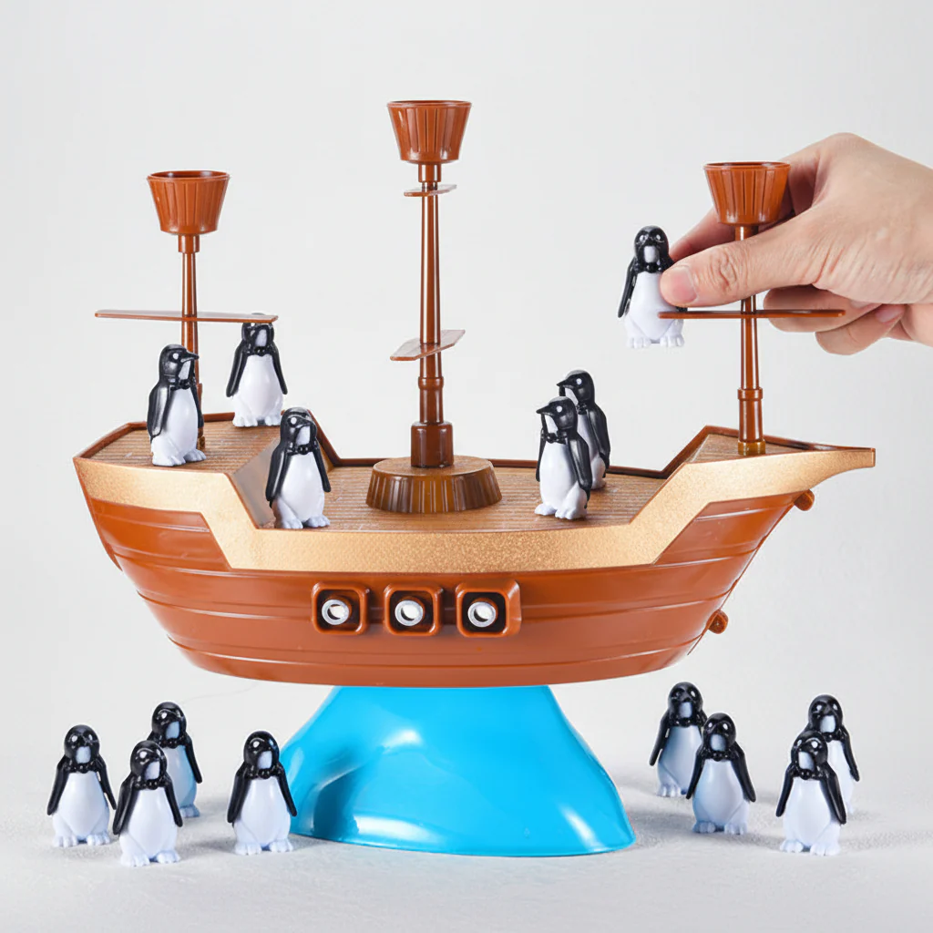 Balancing Game Kids Pirate Ship Penguin Stacking Board Game - Image 6