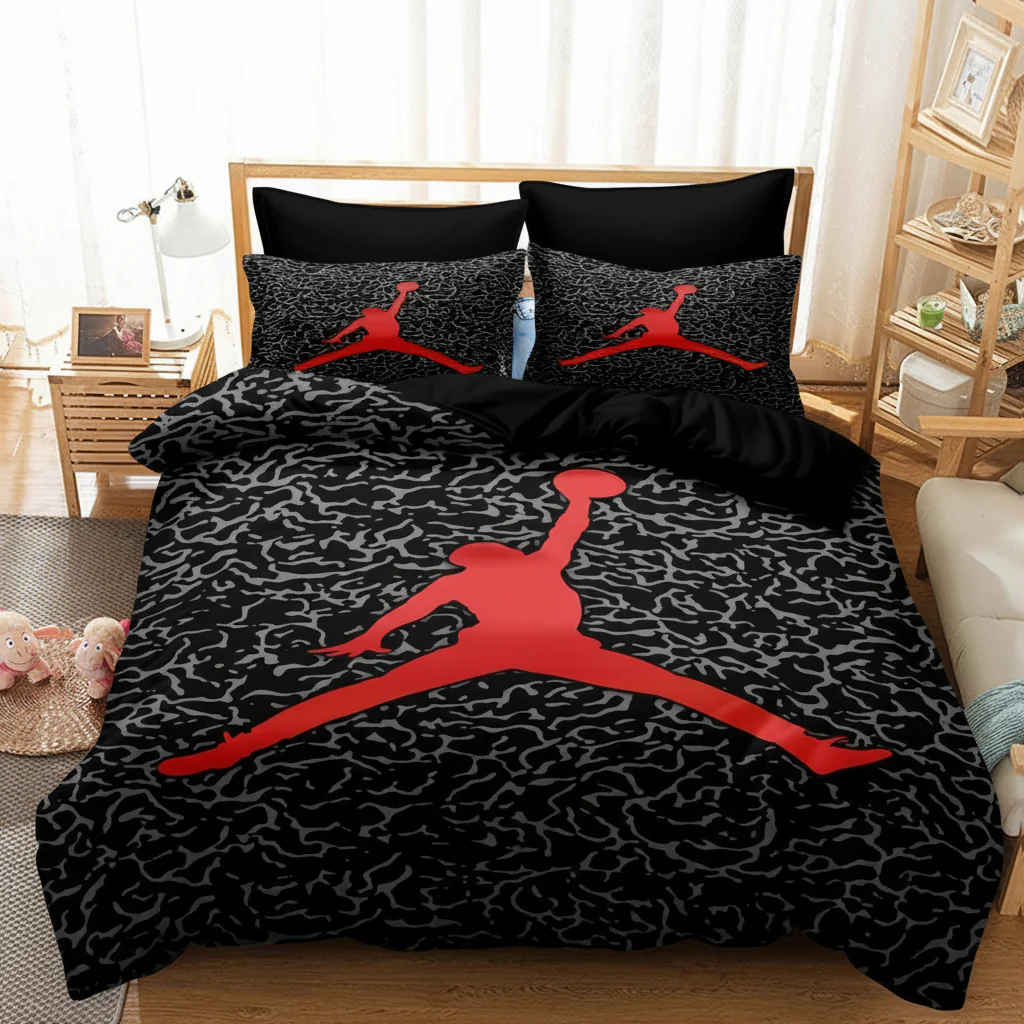 Basketball Duvet Cover Sports Bedding Set Kids Teen Bedroom Decor