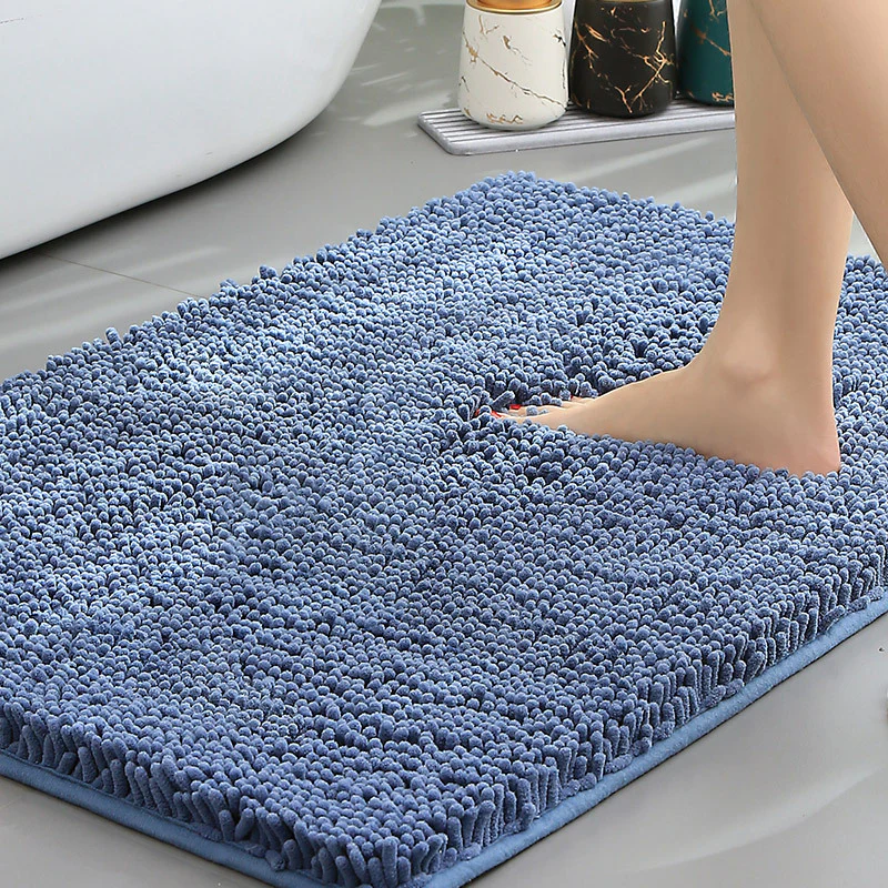 Bath Mat Non Slip Plush Chenille Absorbent Bathroom Rug - Image 5