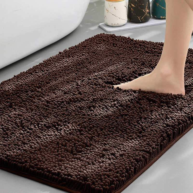 Bath Mat Non Slip Plush Chenille Absorbent Bathroom Rug - Image 7