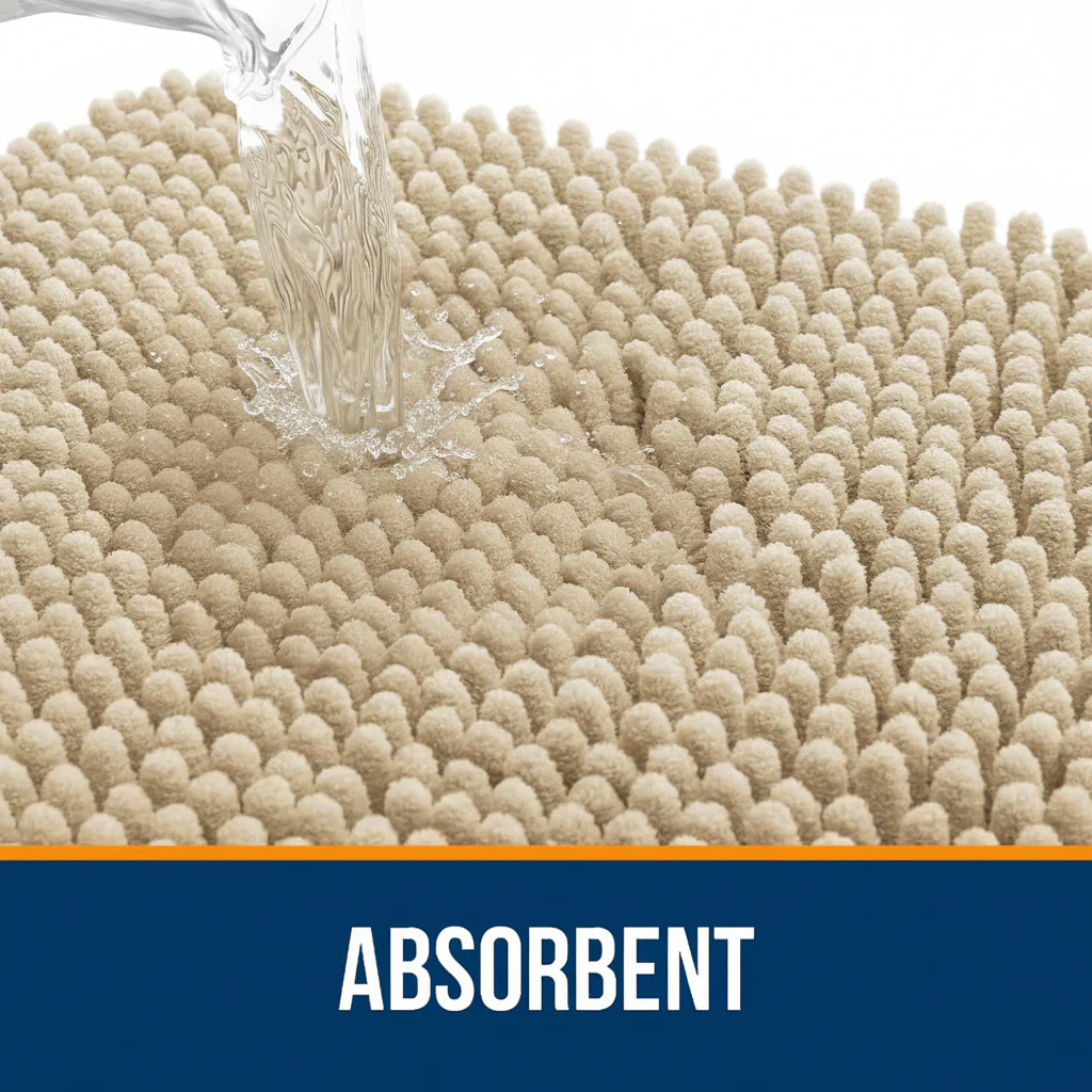 Bath Rug Chenille Non Slip Absorbent Bathroom Floor Mat - Image 21