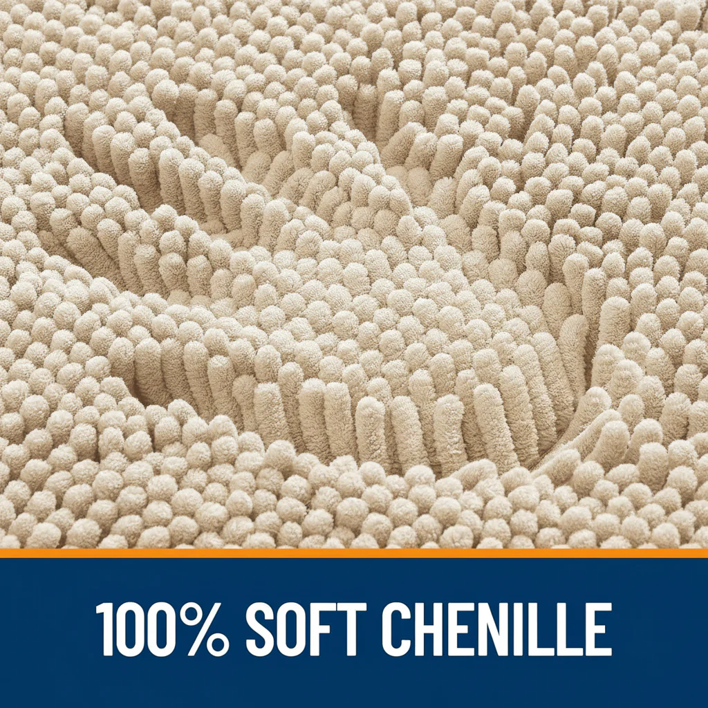 Bath Rug Chenille Non Slip Absorbent Bathroom Floor Mat - Image 22