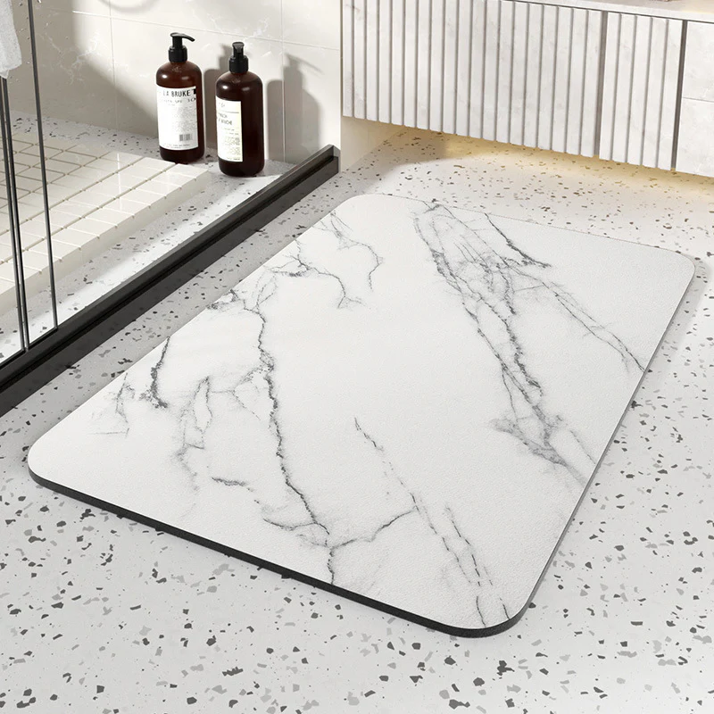 Bathroom Mat Quick Dry Diatom Stone Non Slip Marble Rug - Image 3