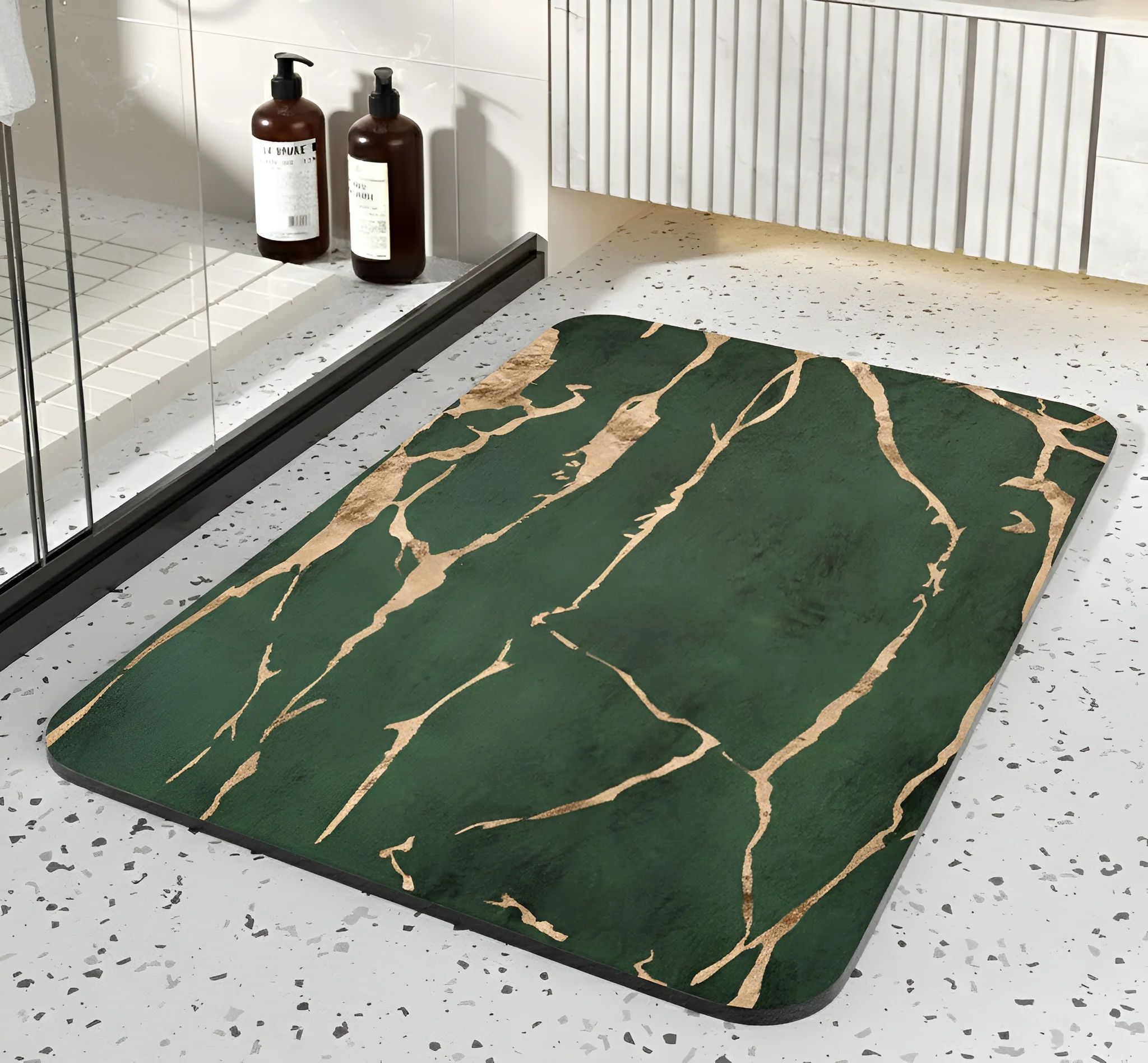 Bathroom Mat Quick Dry Diatom Stone Non Slip Marble Rug - Image 4