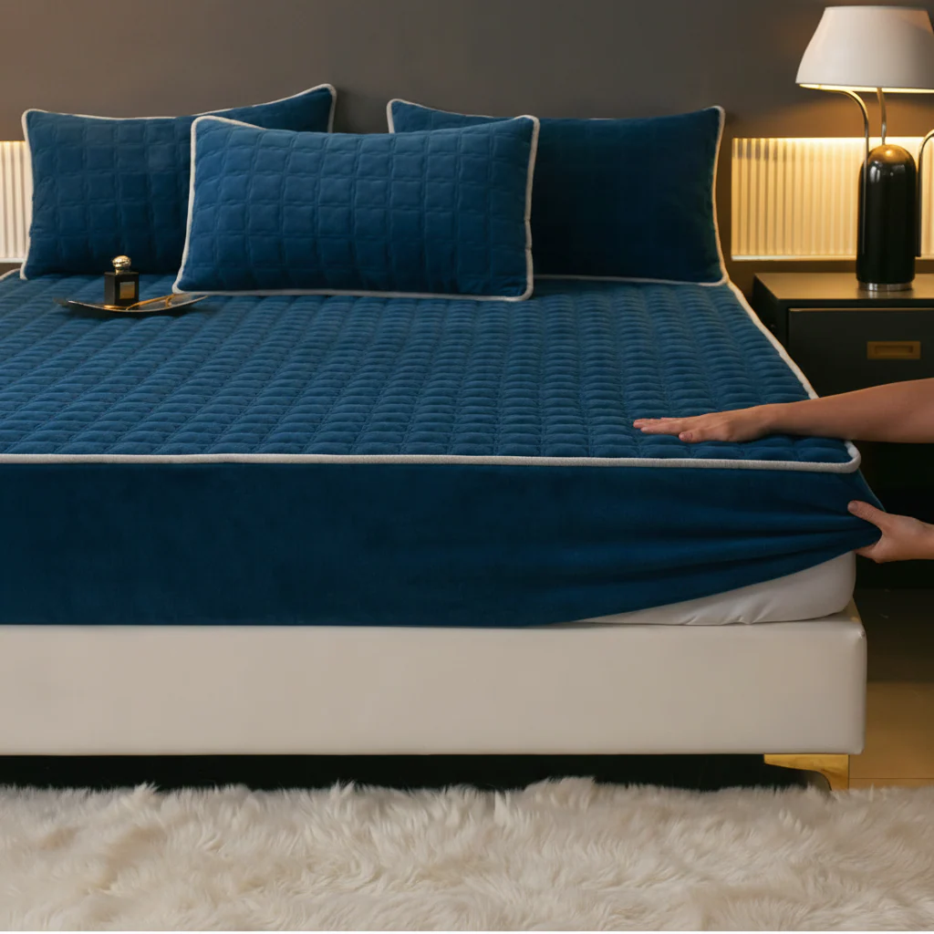Bed Sheets Fitted Sheet Soft Breathable Mattress Cover - Image 12