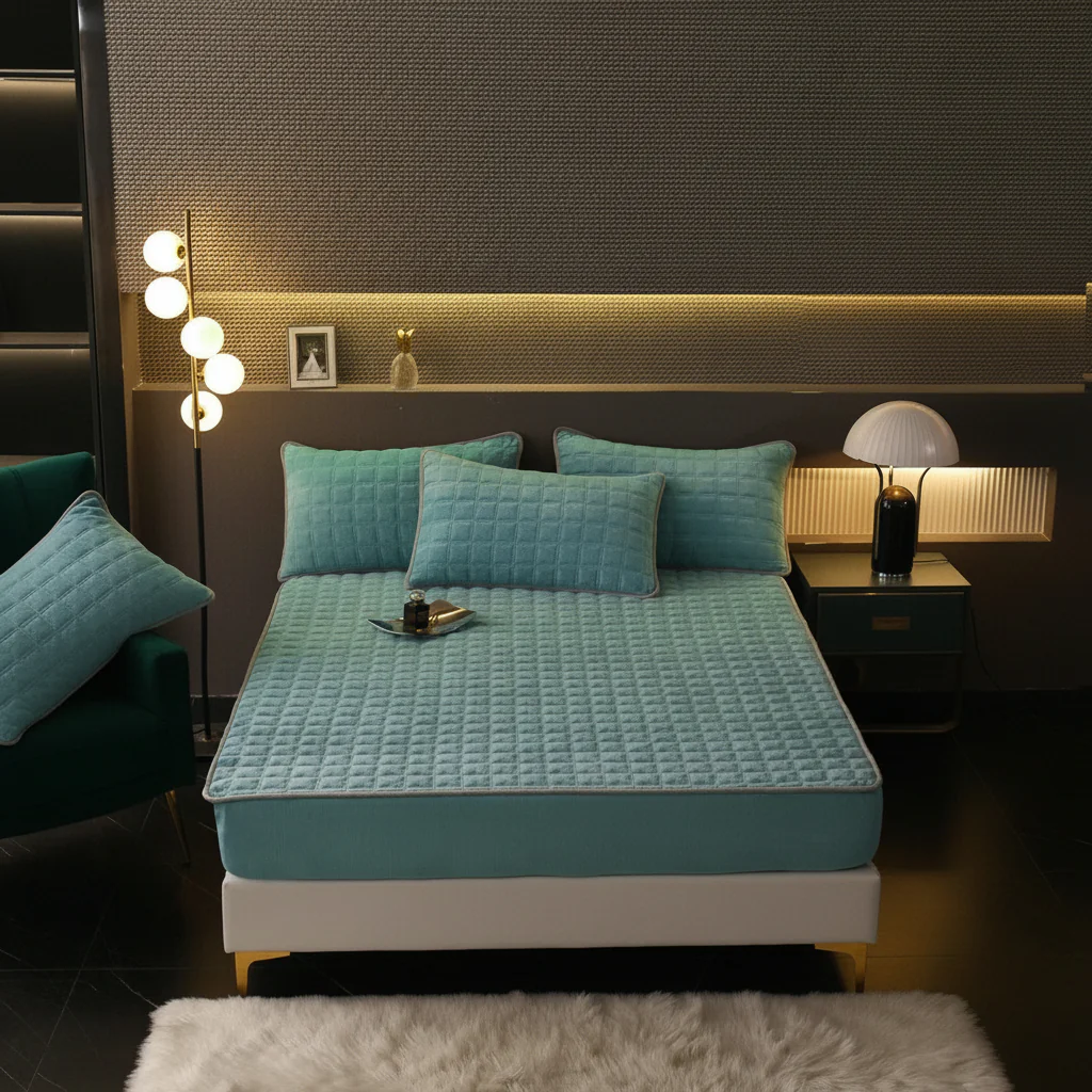 Bed Sheets Fitted Sheet Soft Breathable Mattress Cover - Image 2
