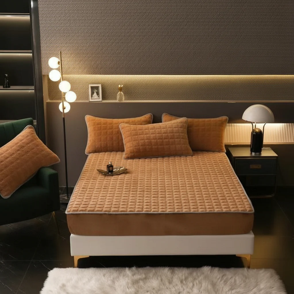 Bed Sheets Fitted Sheet Soft Breathable Mattress Cover - Image 3