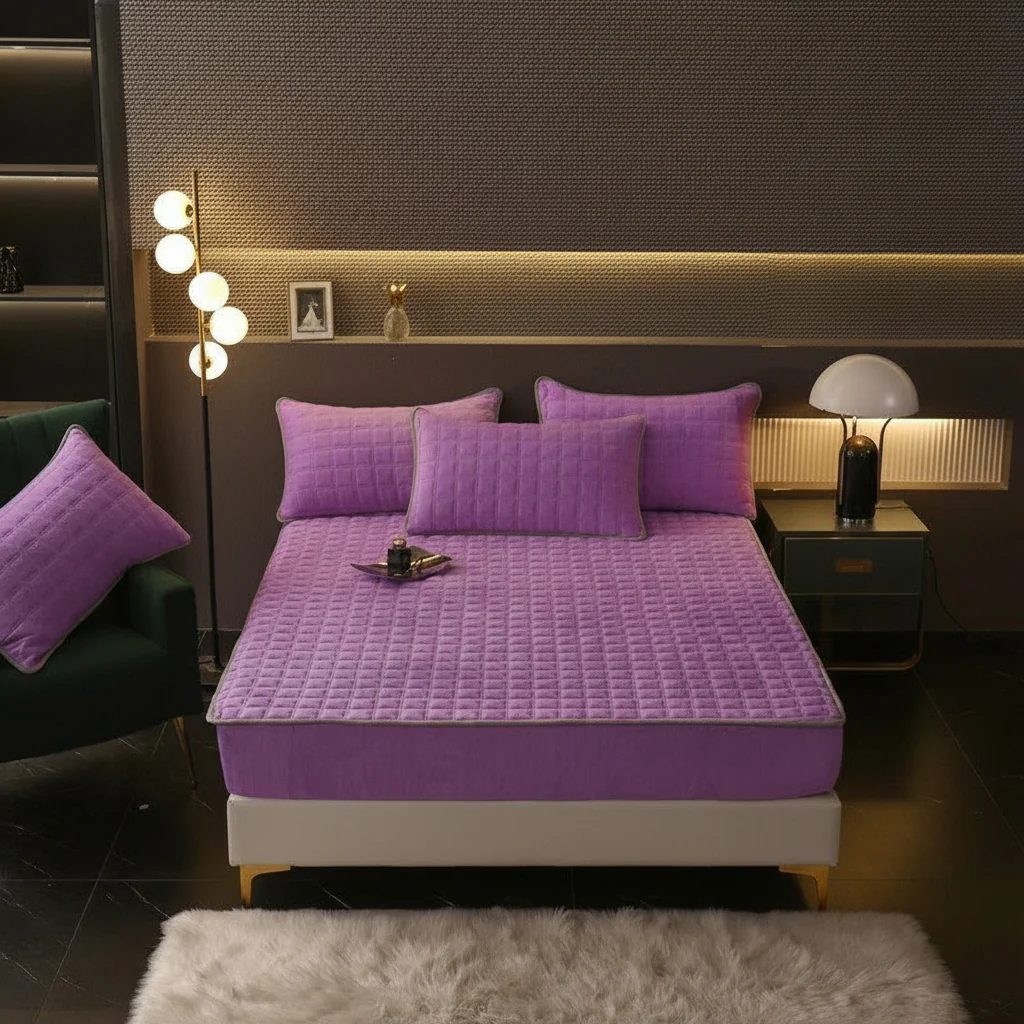 Bed Sheets Fitted Sheet Soft Breathable Mattress Cover - Image 5