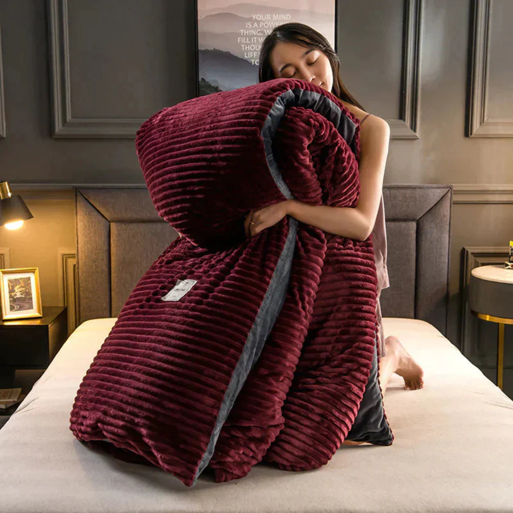 Bedding Duvet Cover Set Plush-Style Winter Bedspread Design - Image 10