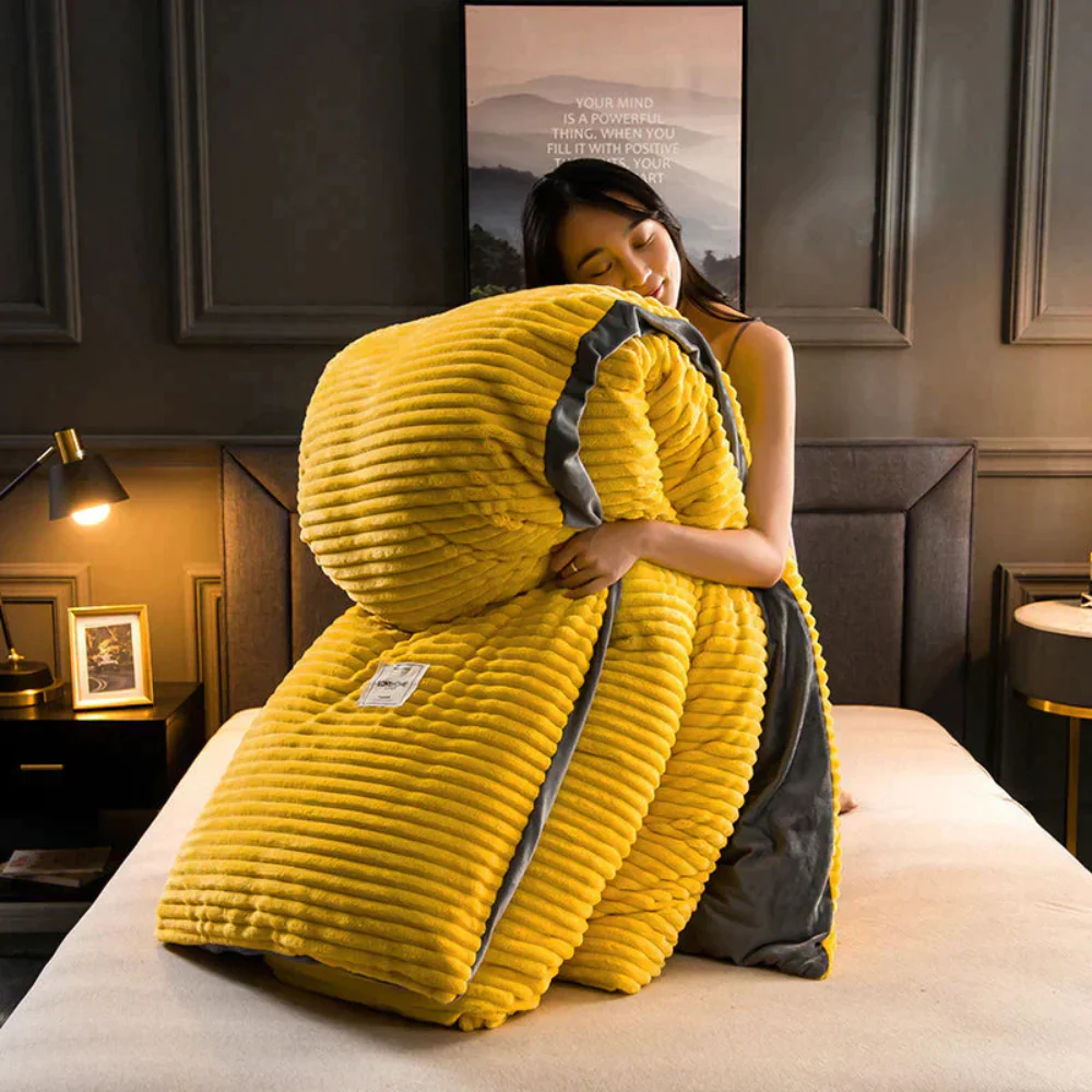 Bedding Duvet Cover Set Plush-Style Winter Bedspread Design - Image 6