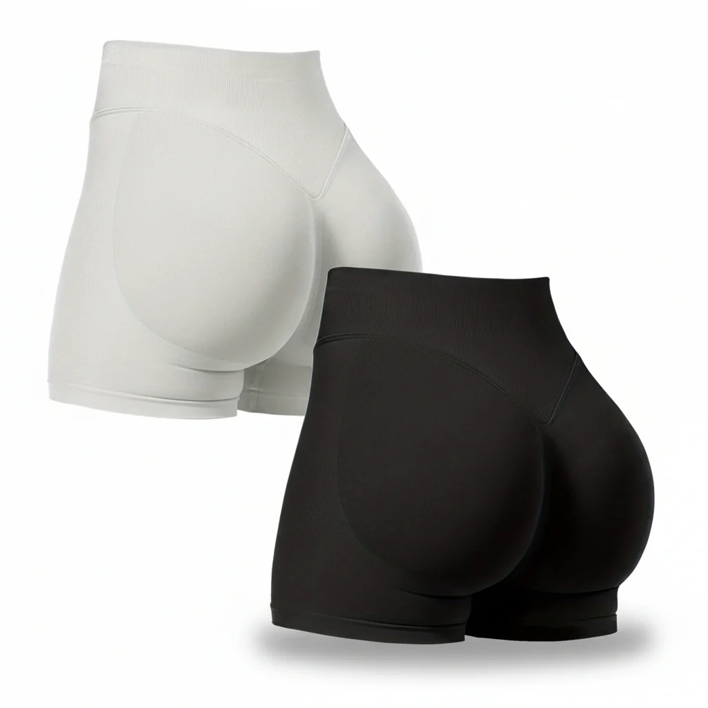 Biker Shorts Seamless Workout Scrunch Butt Lifting Gym Shorts - Image 2