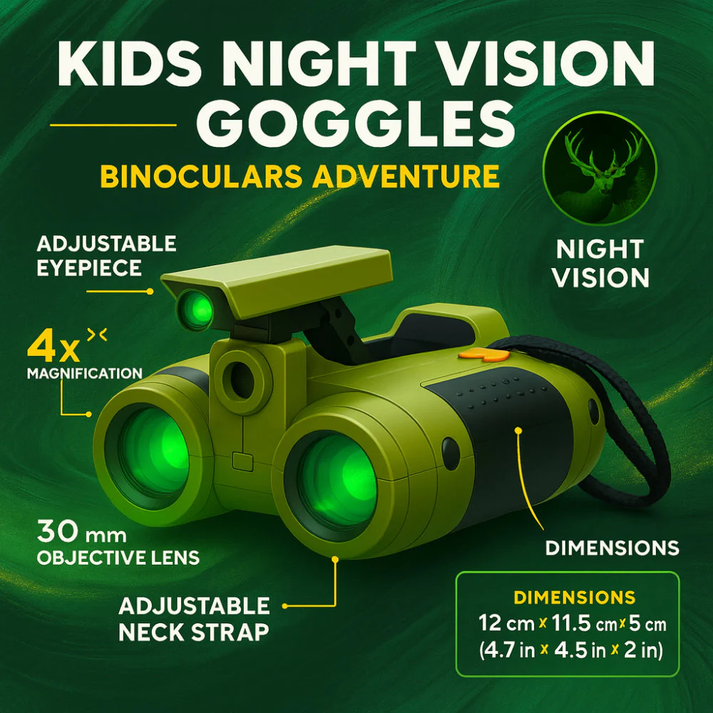 Binoculars Night Vision Kids Adventure Toy Outdoor Exploration Gear - Image 3