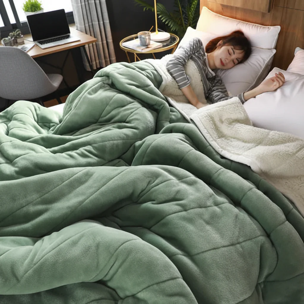 Blanket Flannel Throw Soft Warm Winter Sofa Bed Cover - Image 4