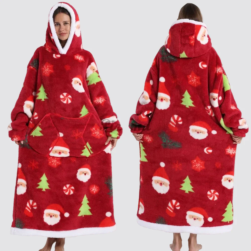 Blanket Hoodie Oversized Wearable Hooded Blanket Adult - Image 15