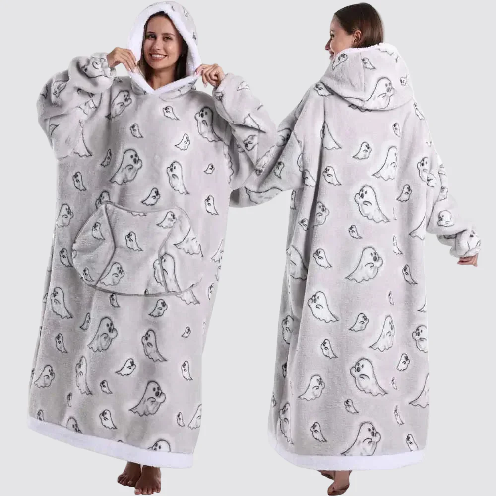 Blanket Hoodie Oversized Wearable Hooded Blanket Adult - Image 20