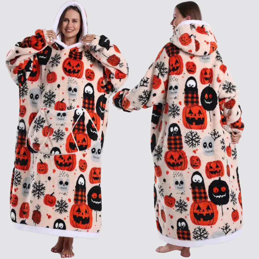 Blanket Hoodie Oversized Wearable Hooded Blanket Adult - Image 5
