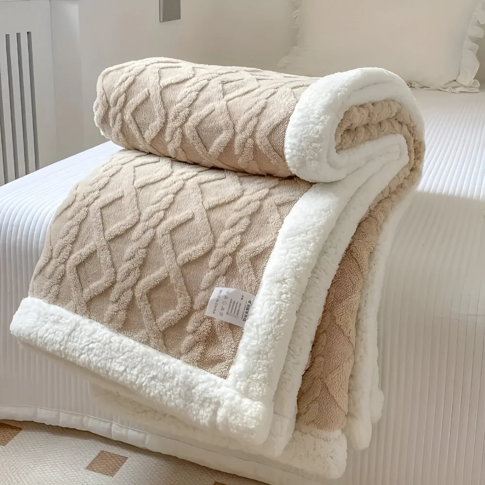 Blanket Throw Quilted Textured Layer Design - Image 4