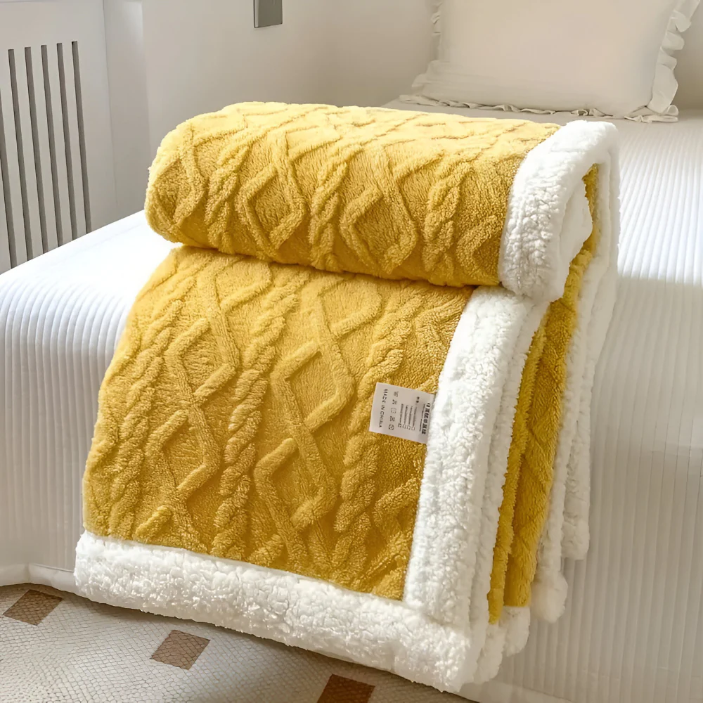 Blanket Throw Quilted Textured Layer Design - Image 7