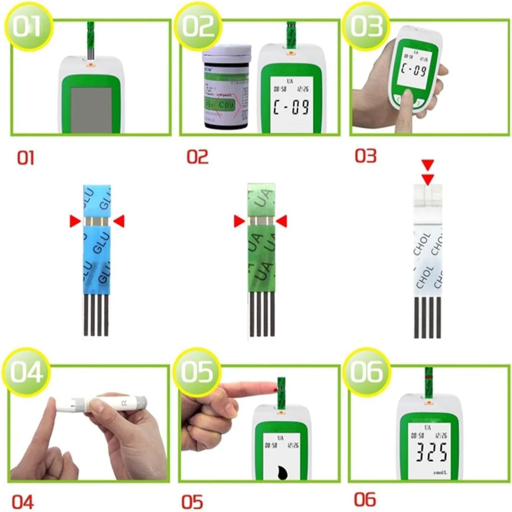 Blood Glucose Monitor Cholesterol Home Health Test Kit - Image 8