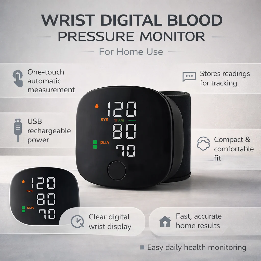 Blood Pressure Monitor Wrist Digital Automatic Home Monitor - Image 3
