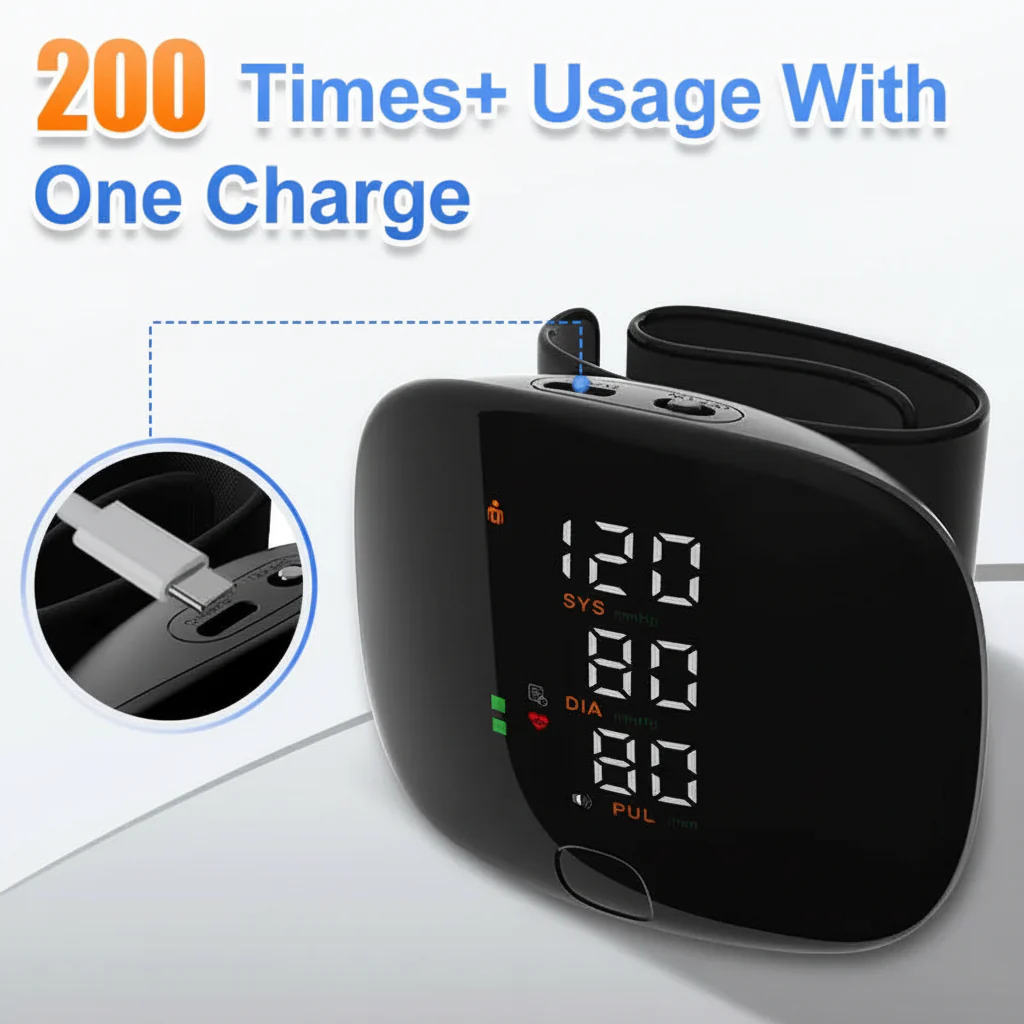 Blood Pressure Monitor Wrist Digital Automatic Home Monitor - Image 6