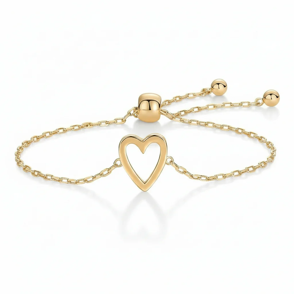 Bracelet Adjustable Heart Chain Matching Couple Jewelry - Image 3