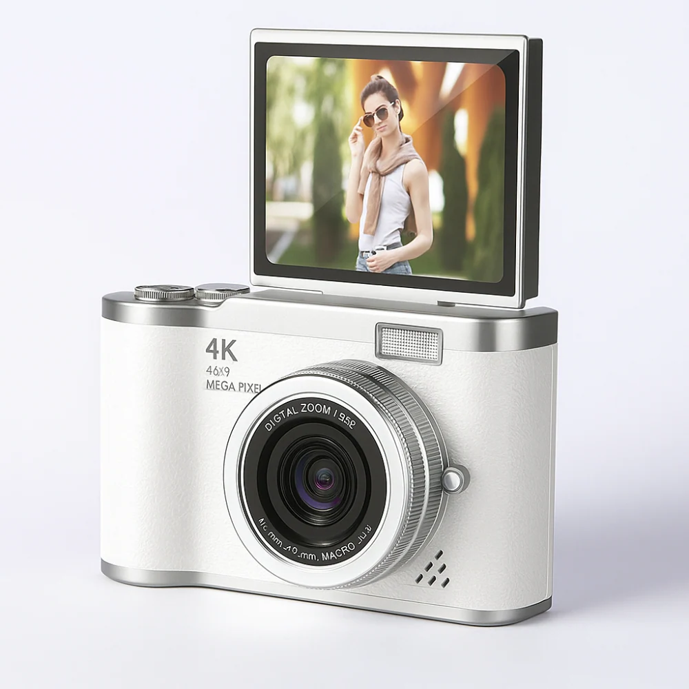 Camera Vlogging Flip Screen 4K Digital Recorder Compact Design - Image 3