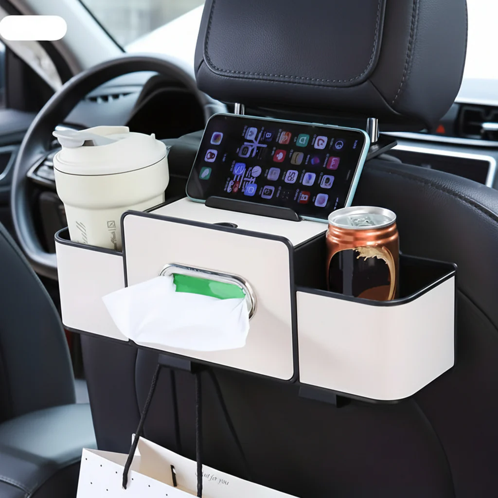 Car Organizer Seat Back Storage Box Cup Holder Multifunctional - Image 3