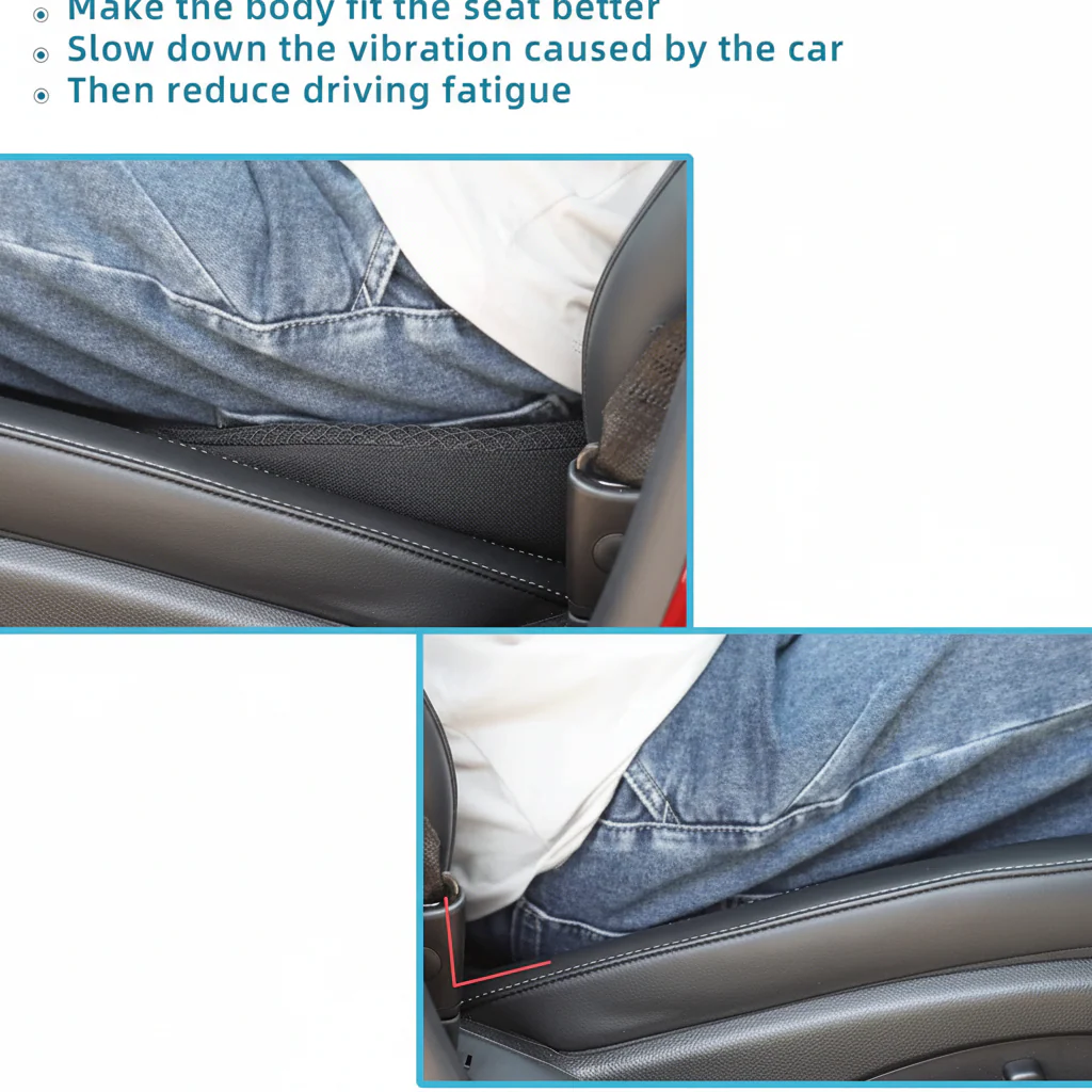 Car Seat Cushion Memory Foam Booster Driving - Image 13