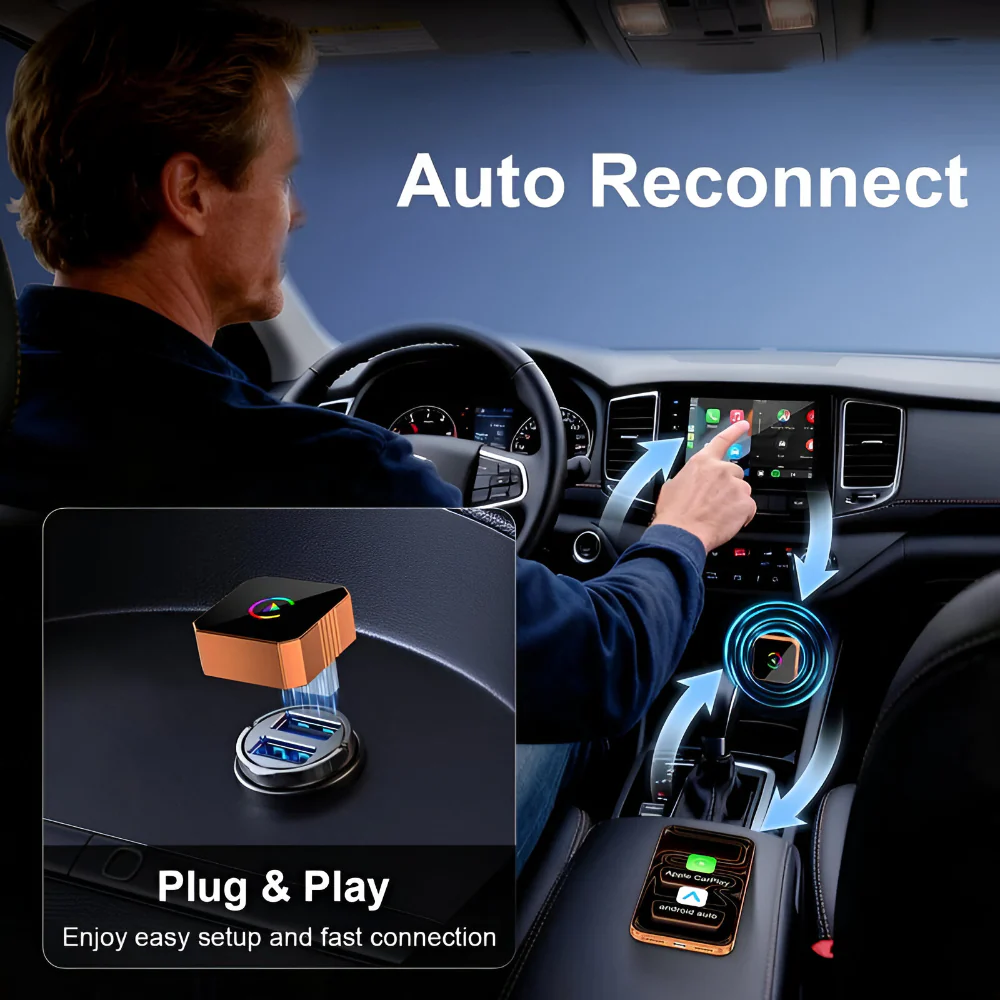 CarPlay Adapter Wireless Mini USB Auto Connectivity Device - Image 4