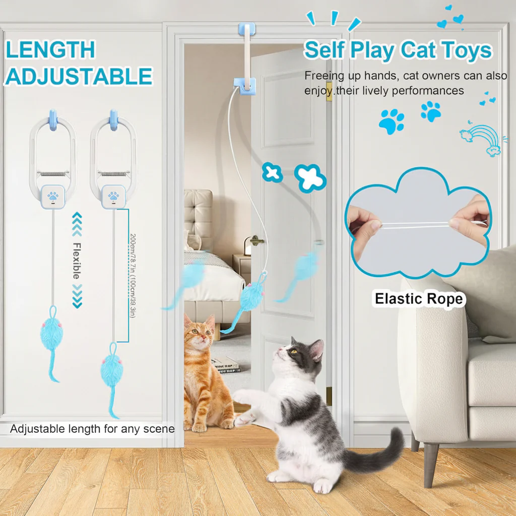 Cat Toy Interactive Electronic Teaser USB Rechargeable Mice - Image 3