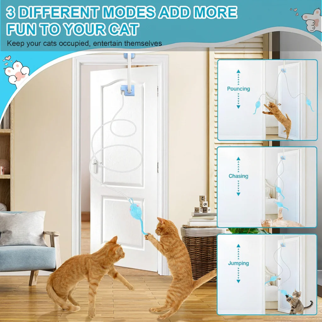Cat Toy Interactive Electronic Teaser USB Rechargeable Mice - Image 4
