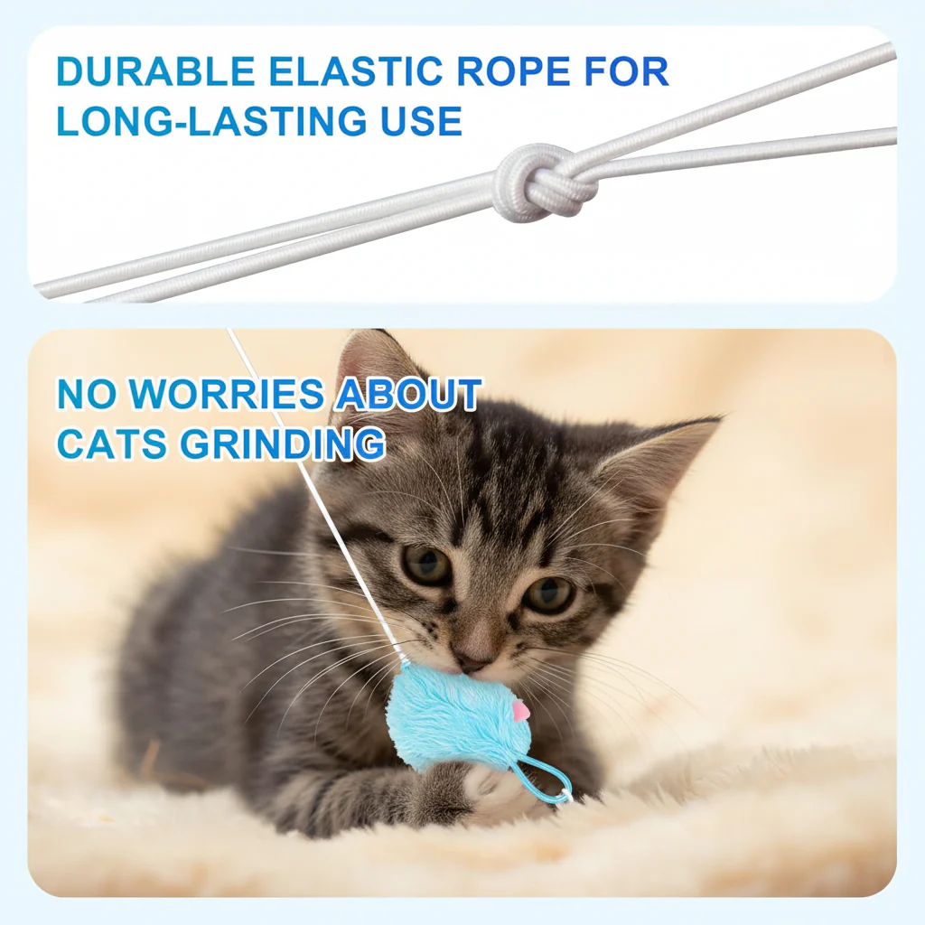 Cat Toy Interactive Electronic Teaser USB Rechargeable Mice - Image 8
