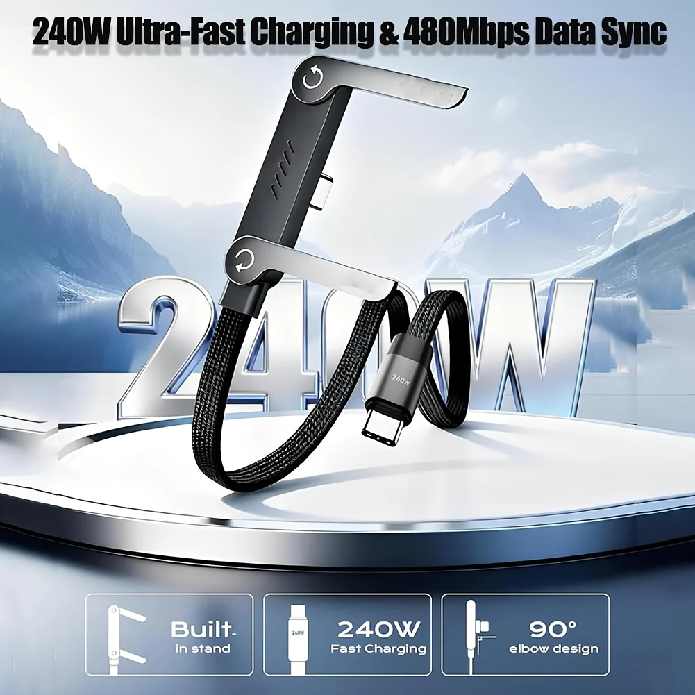 Charging Cable Phone Holder 240W Plastic Fast Charging Stand - Image 2