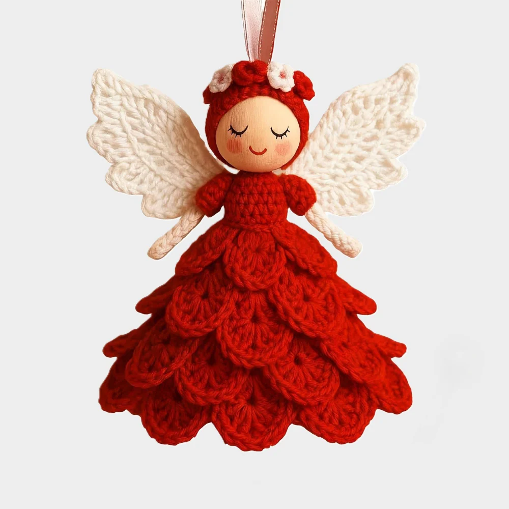 Christmas Crochet Angel Ornament DIY Kit Decoration - Image 5