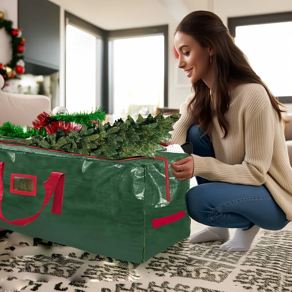 Christmas Tree Storage Bag Heavy Duty Waterproof Plastic Organizer - Image 12
