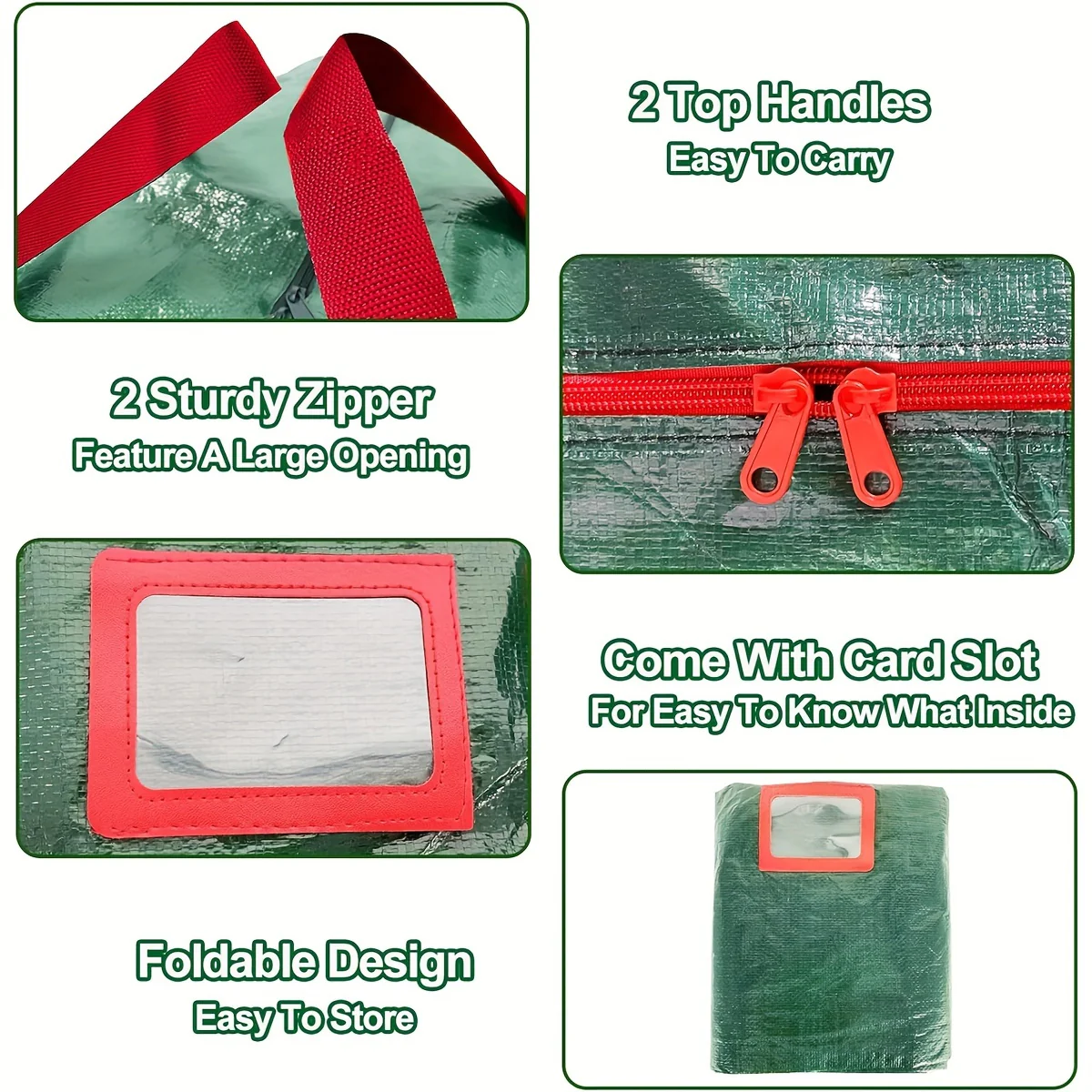 Christmas Tree Storage Bag Heavy Duty Waterproof Plastic Organizer - Image 18