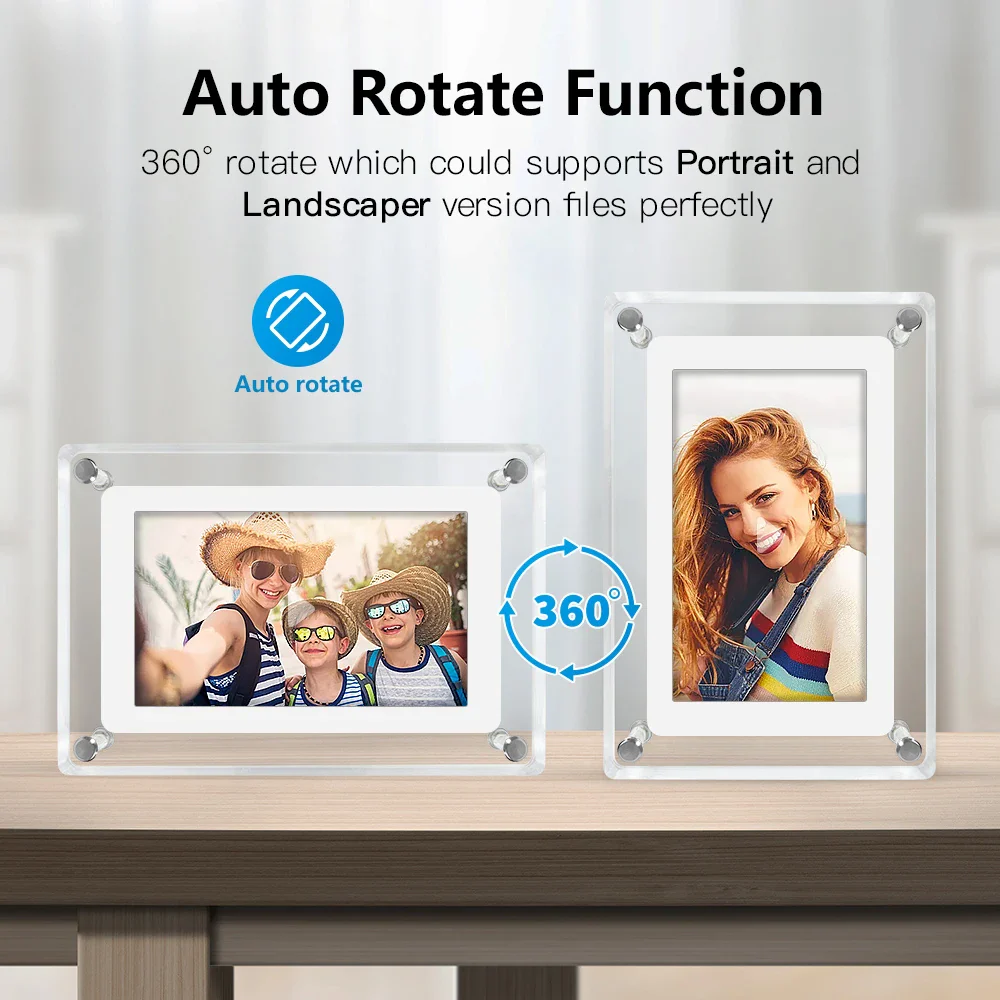ClearFrame | Acrylic Digital Photo Frame | Portable IPS Display with Built-in Battery - Image 7