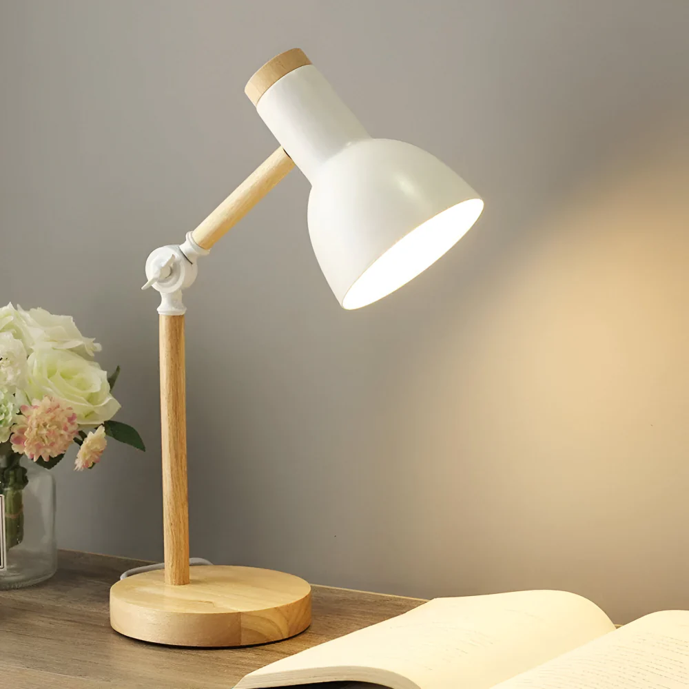 Desk Lamp Wood Adjustable Nordic Table Light - Image 7