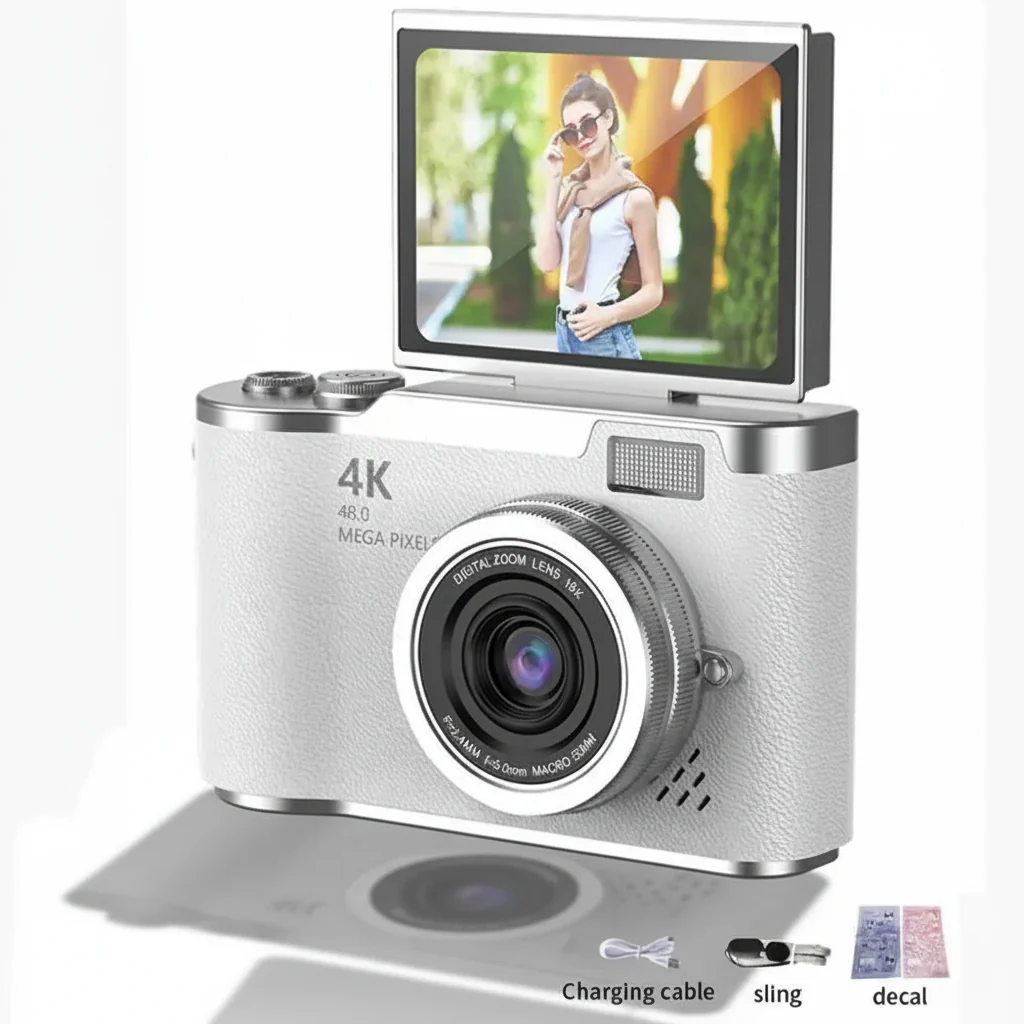 Digital Camera 4K Flip Screen 48MP 8X Zoom Compact Photo Video - Image 12