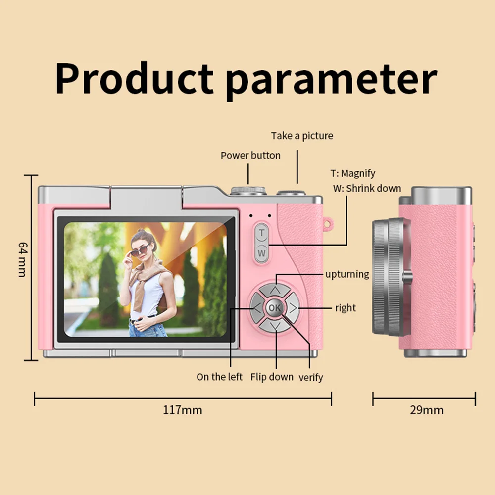 Digital Camera 4K Flip Screen 48MP 8X Zoom Compact Photo Video - Image 17