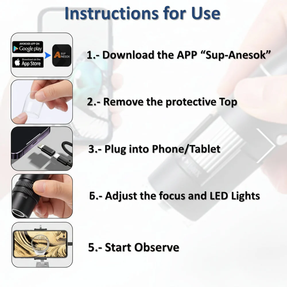 Digital Microscope Handheld USB Portable HD Magnifier Phone - Image 10