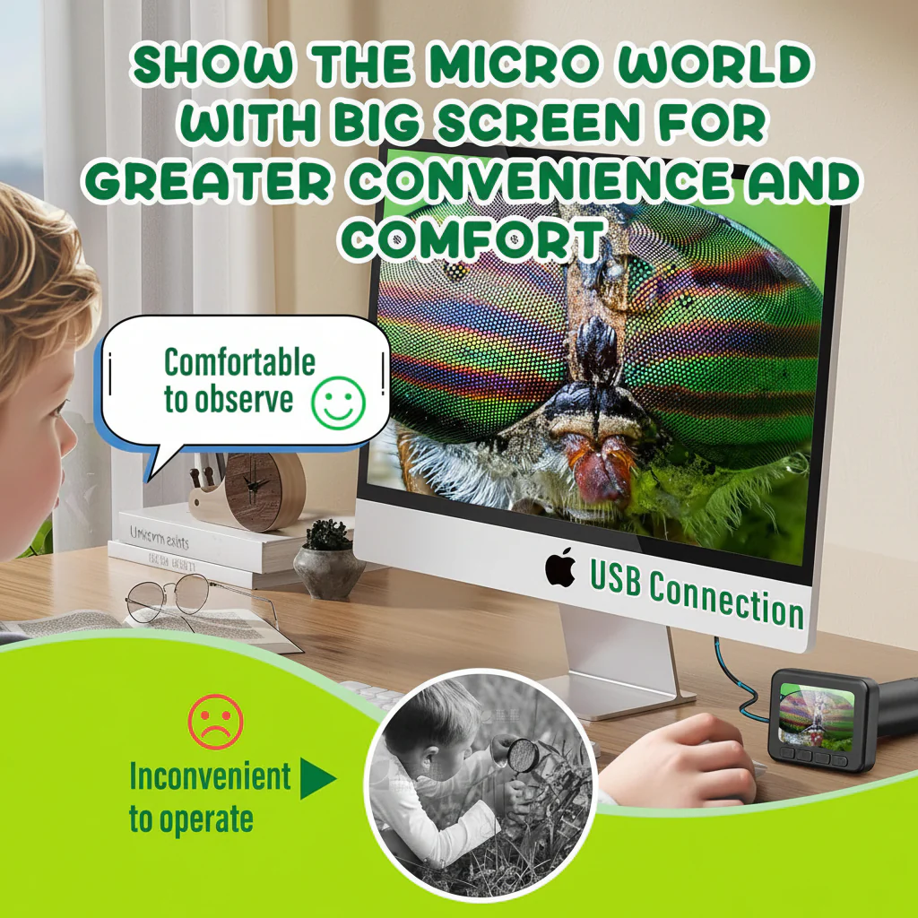 Digital Microscope Portable HD Screen Science Learning Camera - Image 6