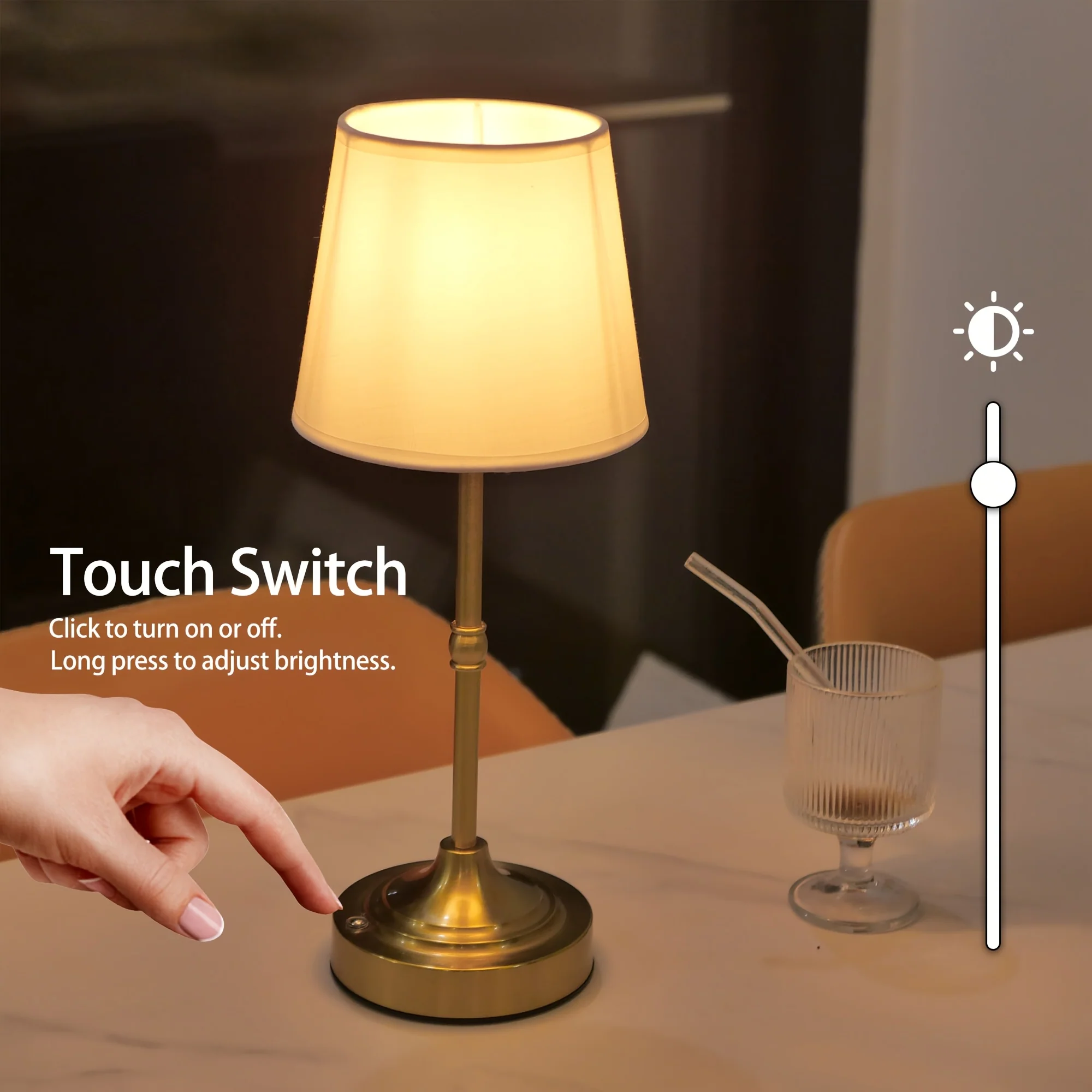Dimmable Cordless Table Lamp | USB Rechargeable - Image 10