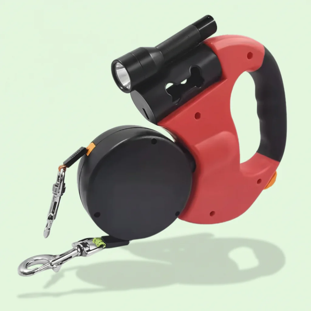 Dog Leash Dual Retractable Tangle Free Walking Lead Two Dogs - Image 11