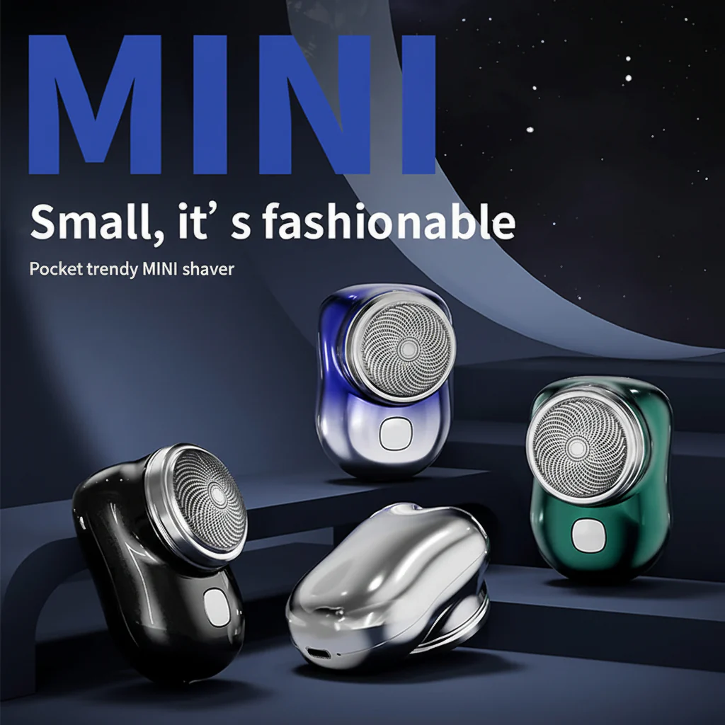 Electric Shaver Portable Mini Metal Beard Hair Trimmer - Image 6